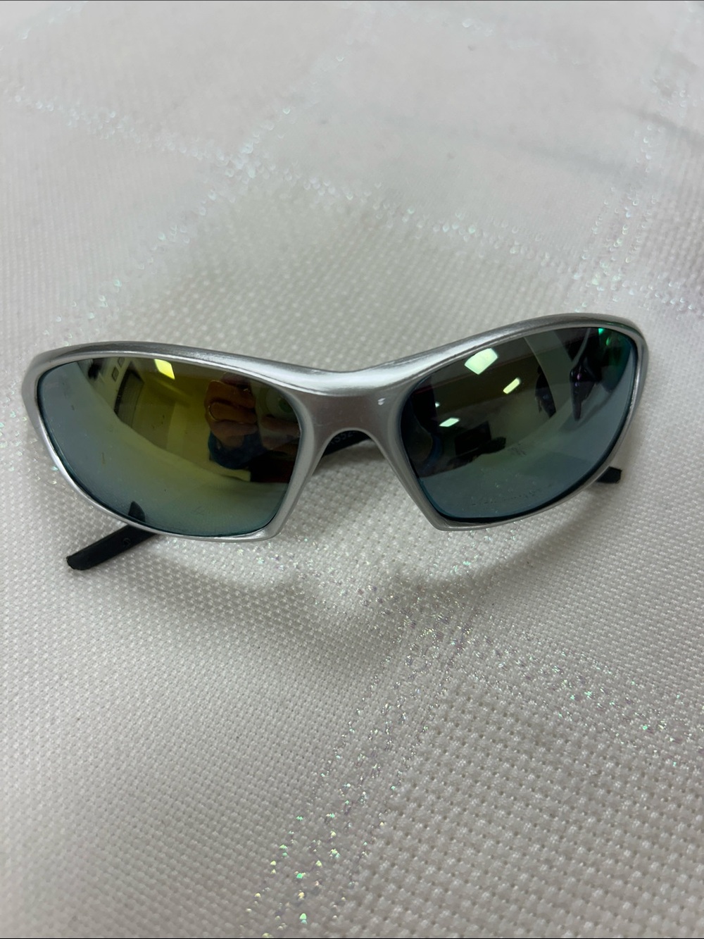 Women's Mirrored Sport Sunglasses - Black and Silver image 2